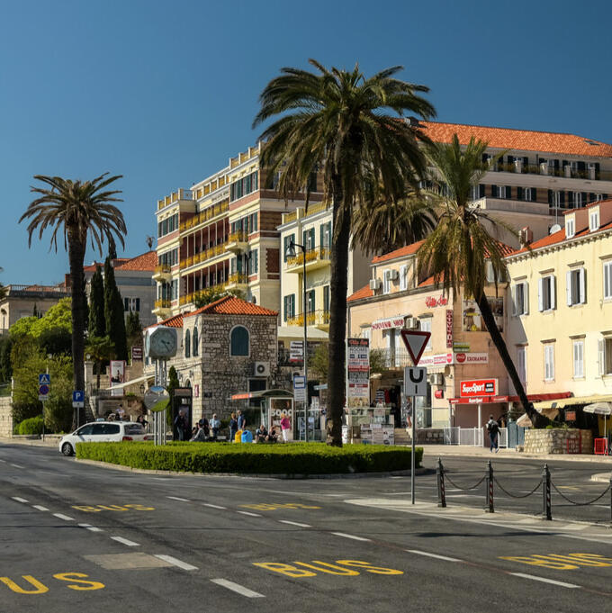 Bus, taxi or a private transfer 3 minutes away!